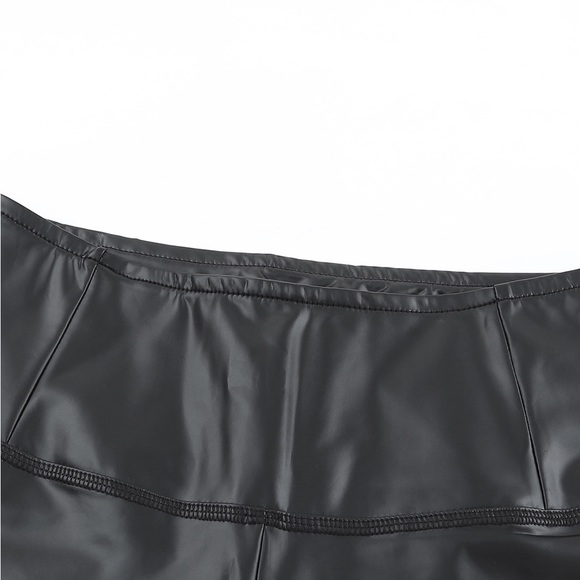 🔥🔥Black Faux Leather High Waist Leggings - Picture 6 of 6